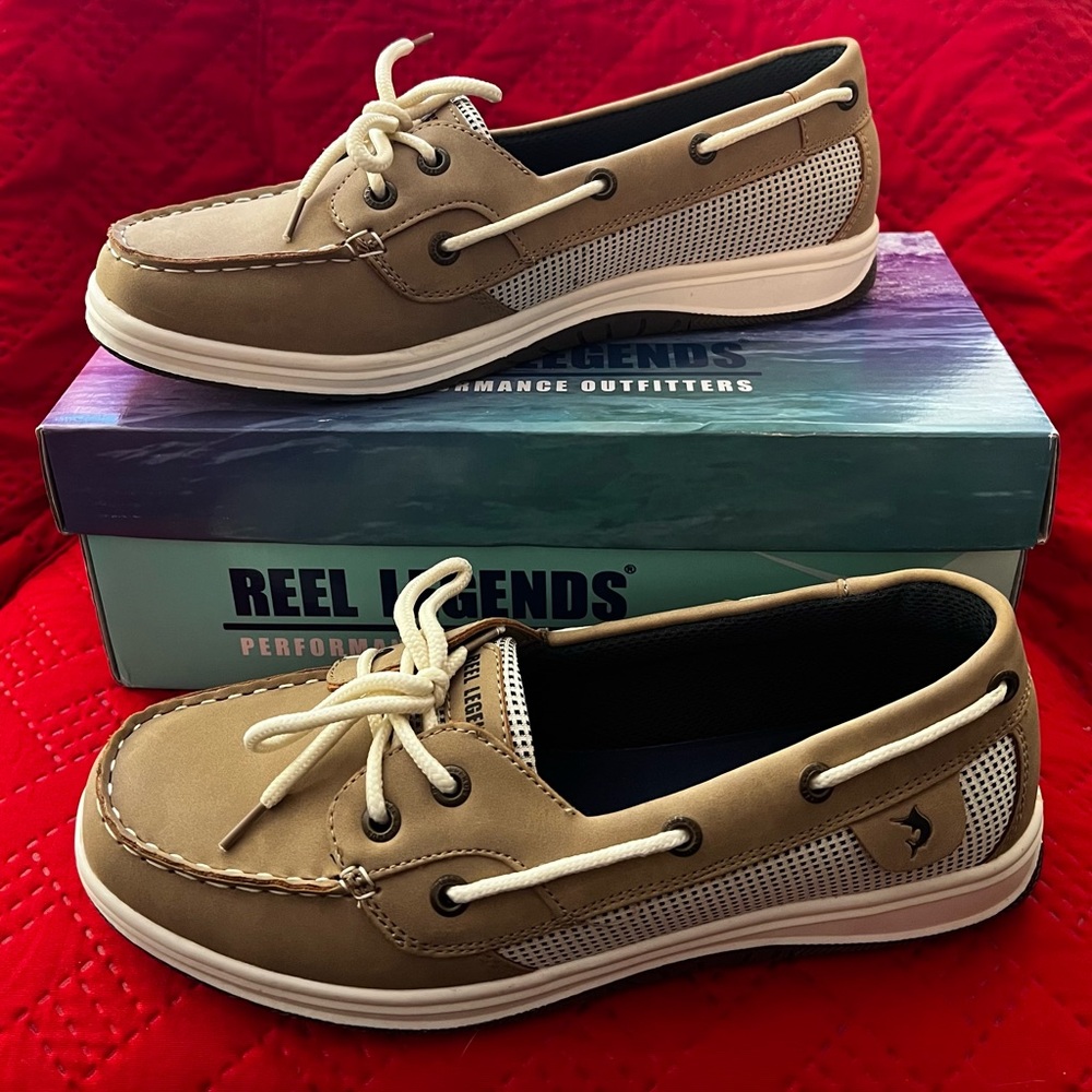 Reel Legends Women’s Sanibel 2 Parchment Boat Shoes
